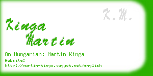 kinga martin business card